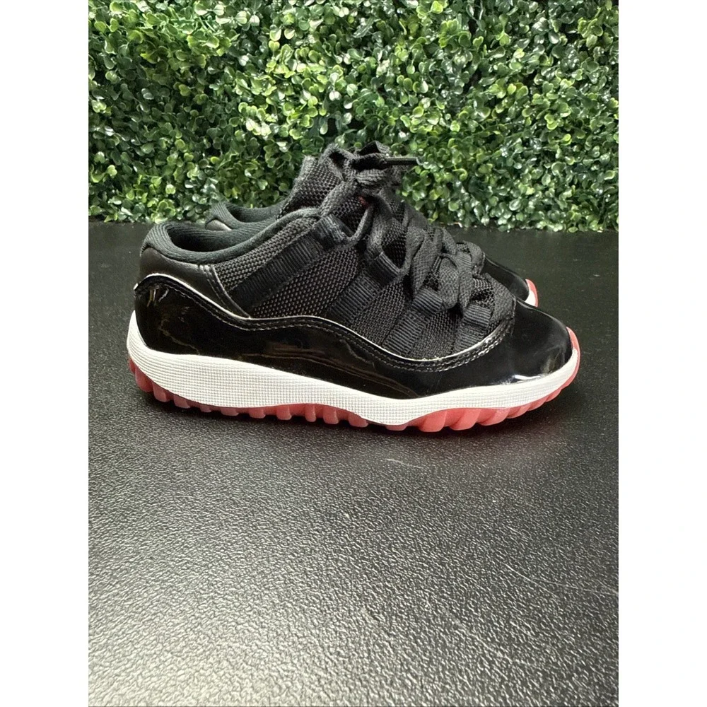 Nike Air Jordan 11 Retro Low Bred Toddler 10C Black Red FV5120-006